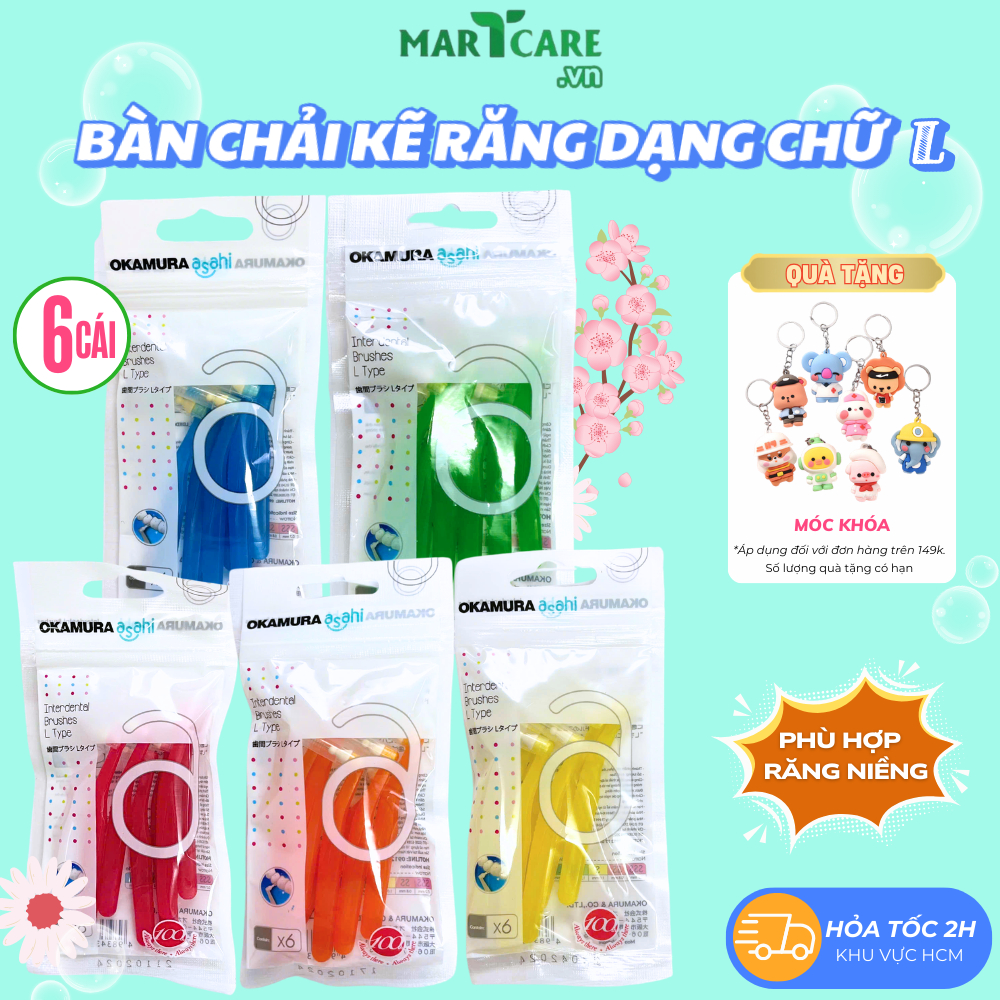 Bàn Chải Kẽ Răng OKAMURA Dạng Chữ L Chính Hãng Nhật Bản Cho Răng Niềng - Bàn…