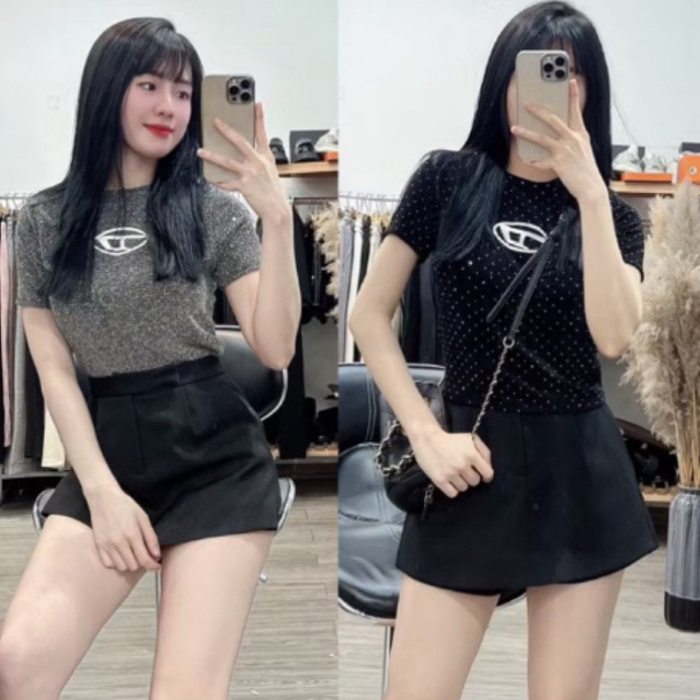 Áo nhũ D bling bling,áo nhũ bling 2 màu chất thun mềm