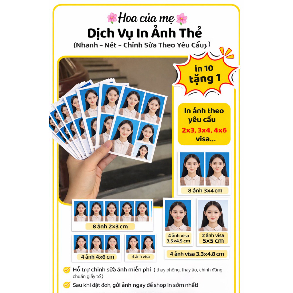 In ảnh 13x18cm in theo yêu cầu giá rẻ