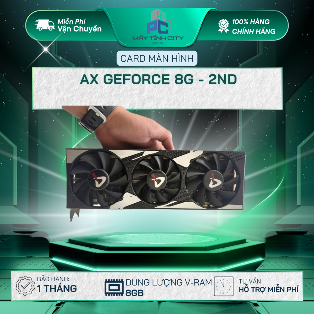 Card Màn Hình Vga Ax Geforce 8G 3070 Ti - 2ND Cũ Bảo Hành 1 Tháng