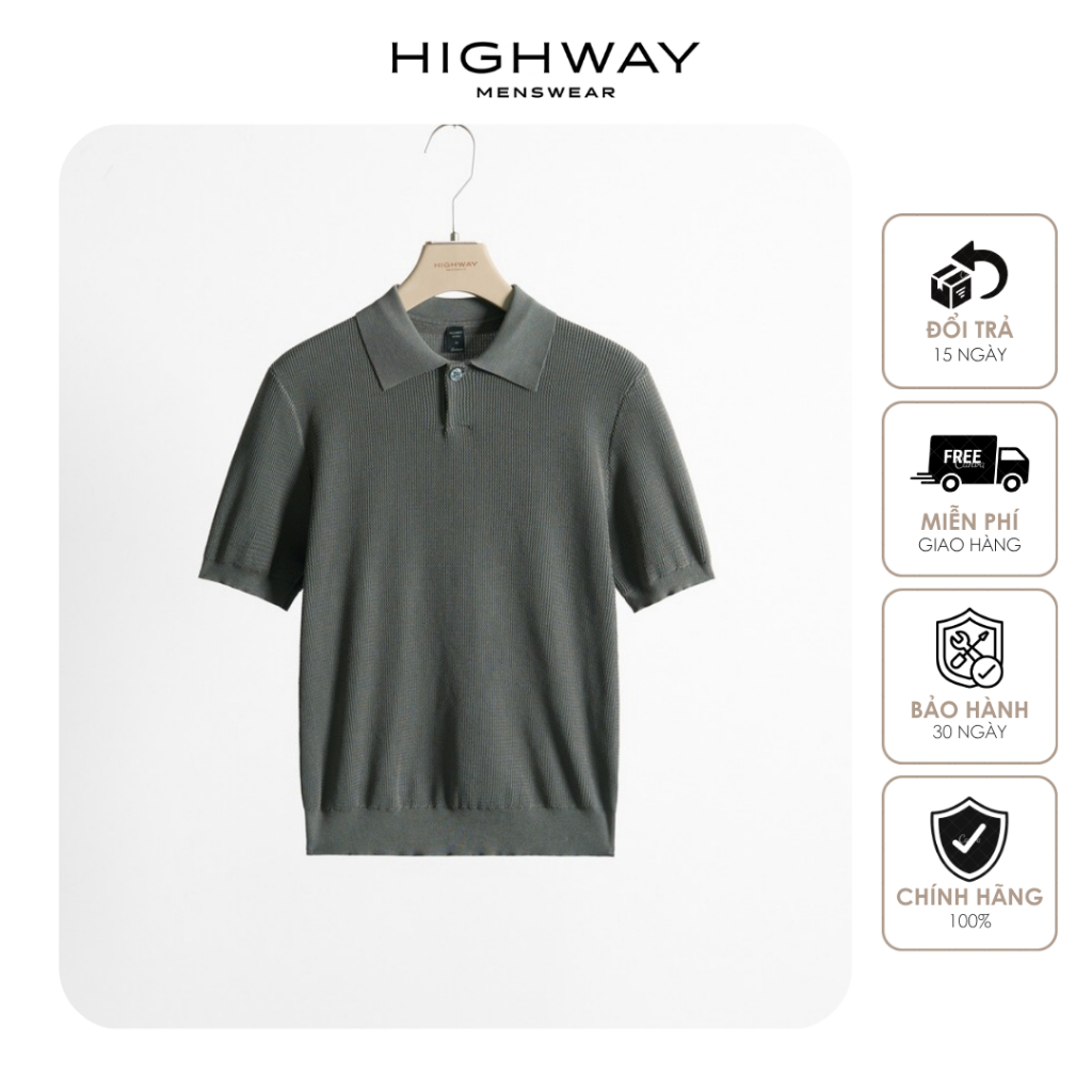 Áo polo nam vải dệt len mềm mịn Premium Highway (Menswear) Hardy
