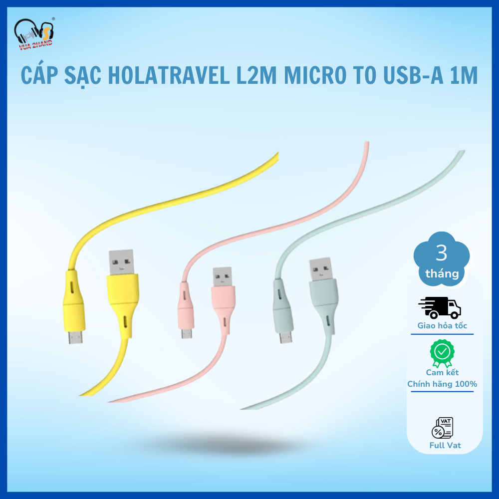 Cáp sạc Hola L2M Micro to USB-A 1m chính hãng