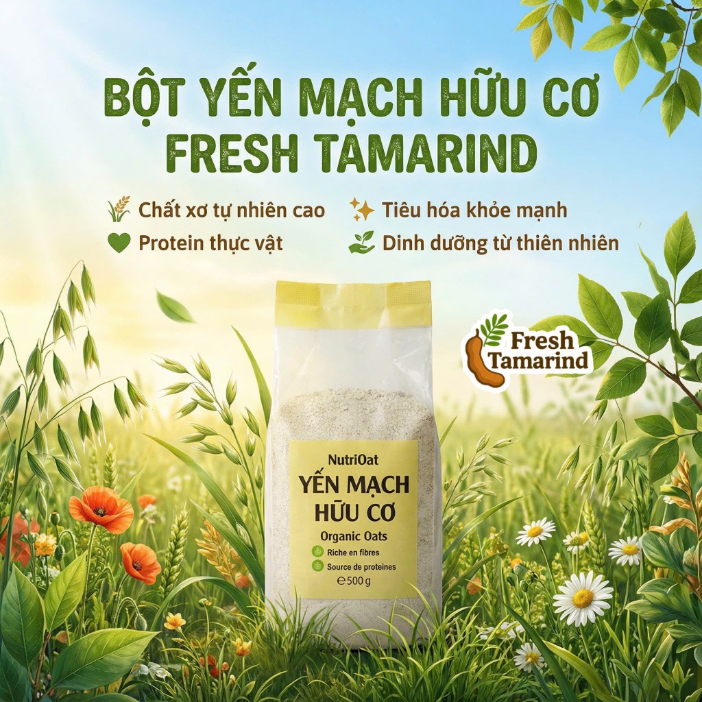 500 gram Bột Yến Mạch Hữu Cơ