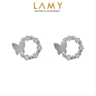Khuyên tai bạc nữ LAMY Butterfly Earrings 3208 - Khuyên tai bạc ta