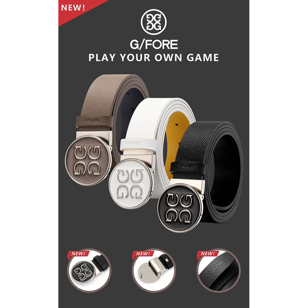 Thắt Lưng Golf G/FORE Circle Logo Belt – Dây Lưng Golf Da Cao Cấp Khóa Tròn ( G/FORE x Golfworldfora