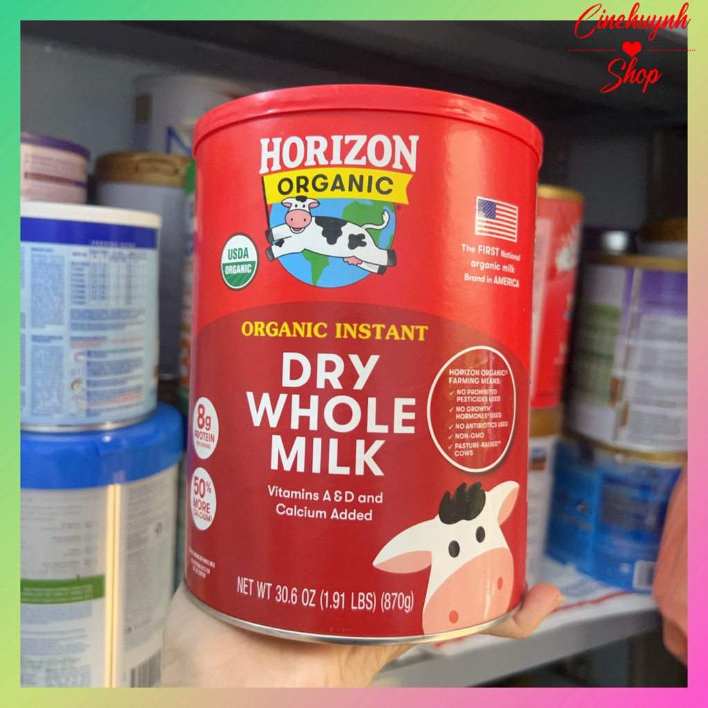 (Hàng Air) SỮA BỘT NGUYÊN KEM HORIZON ORGANIC 870GR