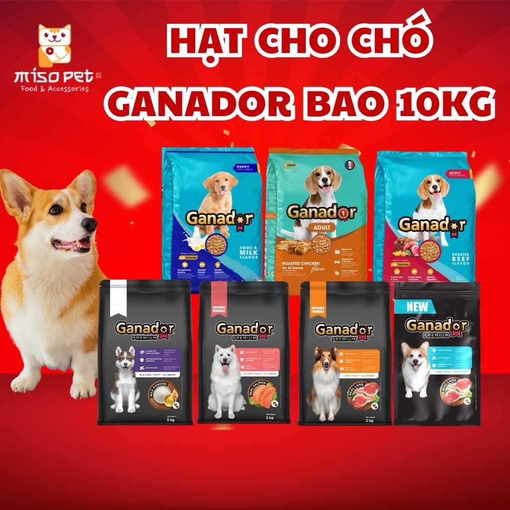 [BAO 10KG] Hạt Cho Chó Lớn Ganador