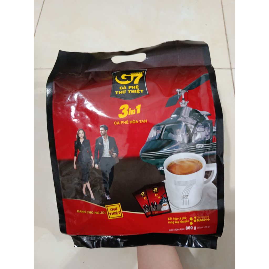Cà Phê G7 Cà phê trung nguyên cà phê sữa hoà tan bịch 50 gói vuôngi