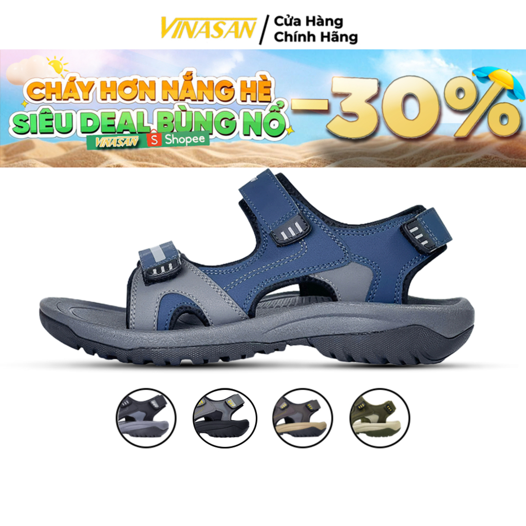 VINASAN SPORT Giầy Sandal Thể Thao Nam Cao Cấp(35-45) Đế Cao Su Trống Chơn Trượt, Nhẹ Chân, Êm Ái Mã VN-2224