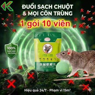 Viên Nén Xua Đuổi Chuột và Côn Trùng - Chiết Xuất Thảo Dược, An Toàn Cho Gia Đình - 1 gói 10 viên