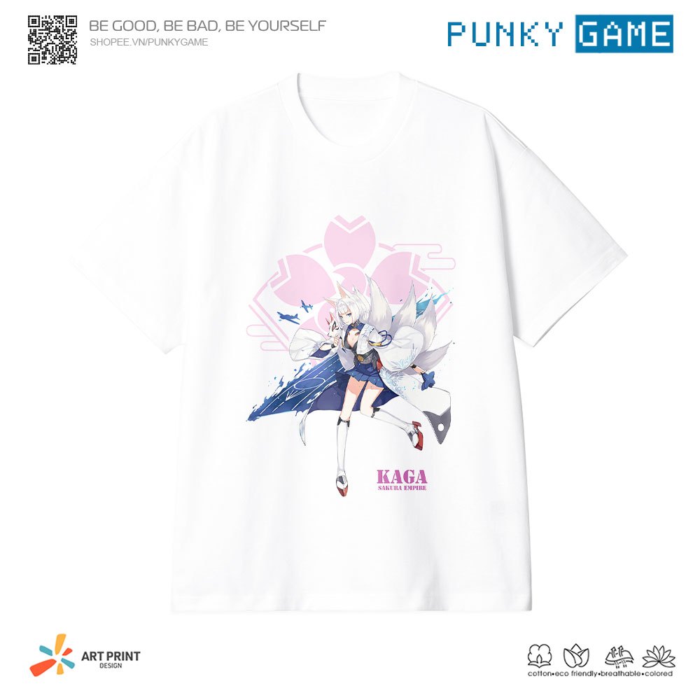 Áo thun Unisex Azur Lane KAGA Cotton 100% ngắn tay