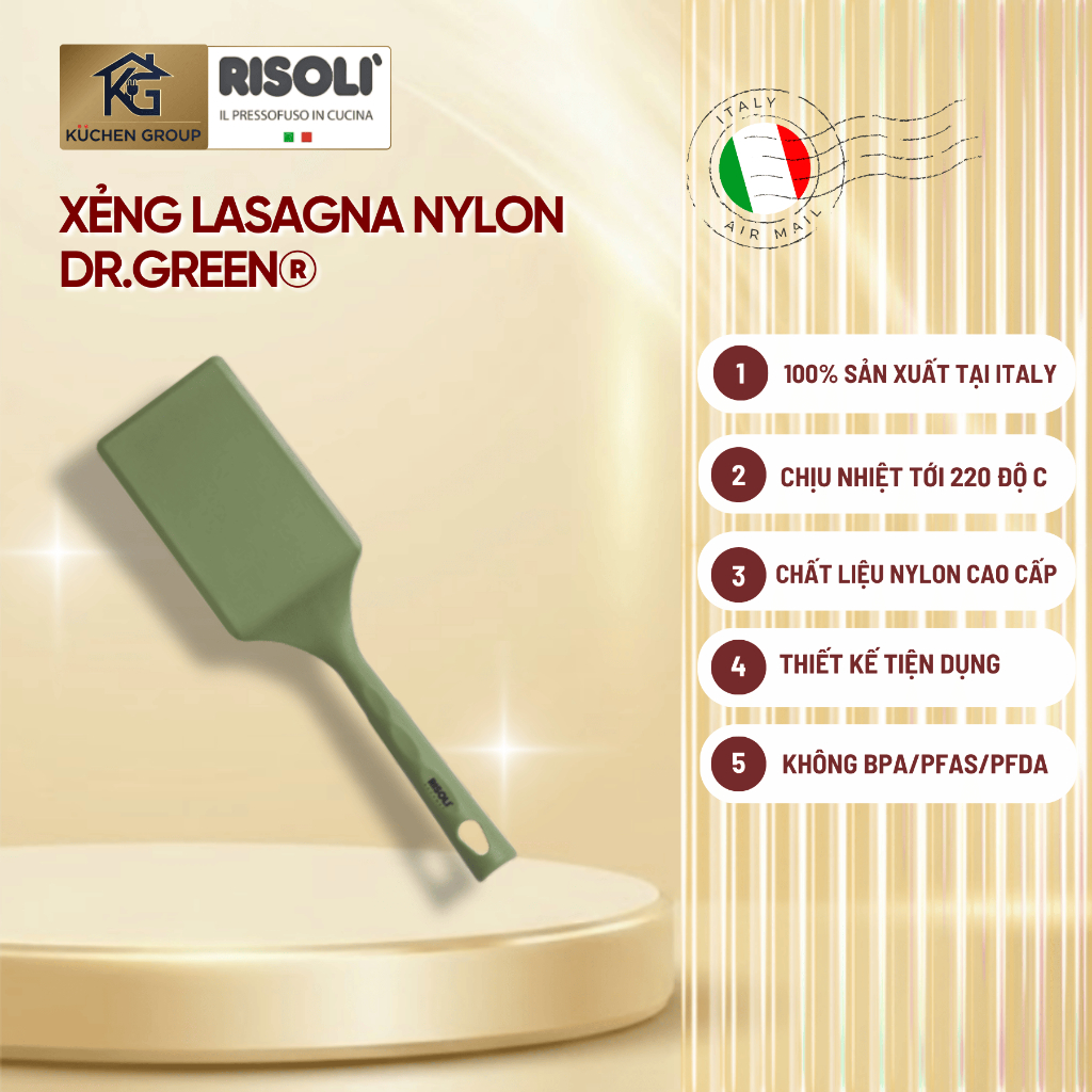 [RISOLI] XẺNG LASAGNA NYLON DR.GREEN® - nhập khẩu Italy