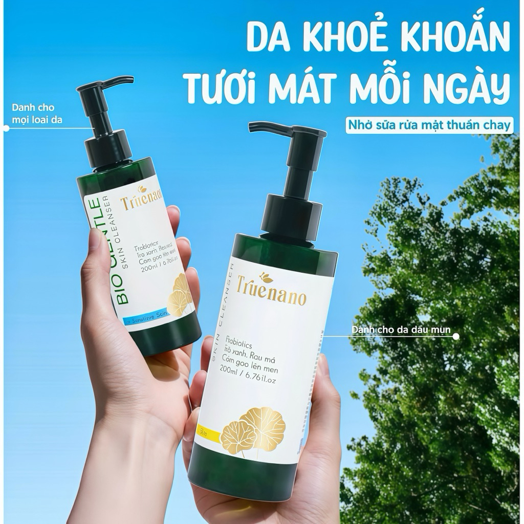 [CHÍNH HÃNG] Sữa Rửa Mặt Sinh Học Thuần Chay Vegan Bio Skin Cleanser 200ml ( Ngừa Mụn, Cấp Ẩm, Sạch Dầu, Bụi Bẩn)