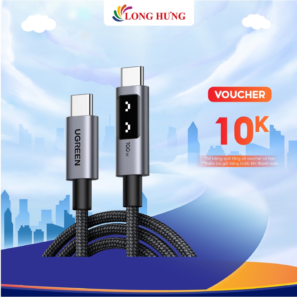 Cáp USB Type-C to Type-C Ugreen Uno PD Fast Charging L509 0.5m/1m/2m/3m - Hàng chính hãng