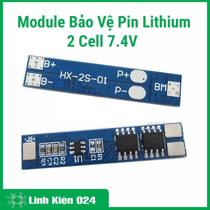 Module Bảo Vệ Pin Lithium 2 Cell 7.4V Dòng Xả 7A