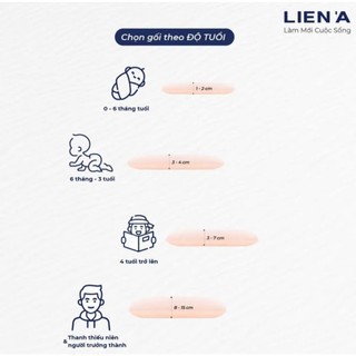 Gối nằm cao su em bé Oval Liên Á Em ái, mềm mại-Nhiều kích thước
