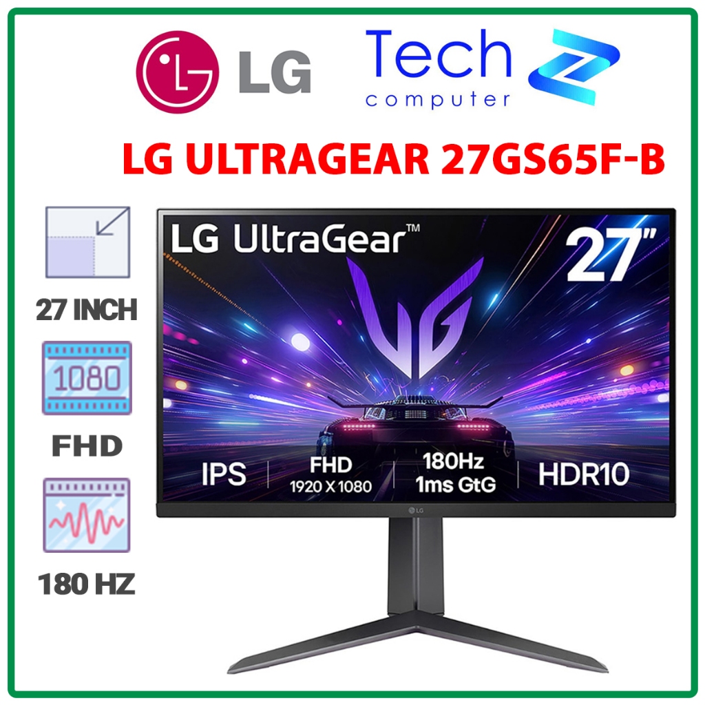 Màn Hình Gaming LG UltraGear 27GS65F-B (27 inch - IPS - FHD - 180Hz - 1ms)