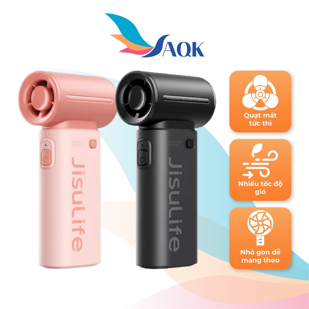 Quạt mini tích điện cầm tay Jisulife 5000mAh Handheld Fan Life9 - Hàng chính hãng