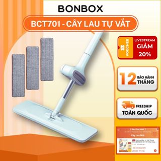 Cây Lau Nhà Tự Vắt Thông Minh BONBOX BCT701 Đầu Xoay 360 Độ Linh Hoạt, Chổi Lau Nhà Tự Vắt Lau Sạch Mọi Góc - Chính Hãng