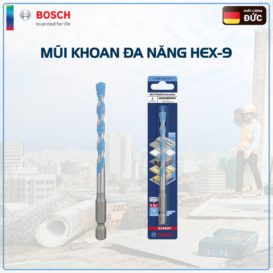 Mũi khoan đa năng Bosch Hex-9 Chính hãng chuôi lục giác