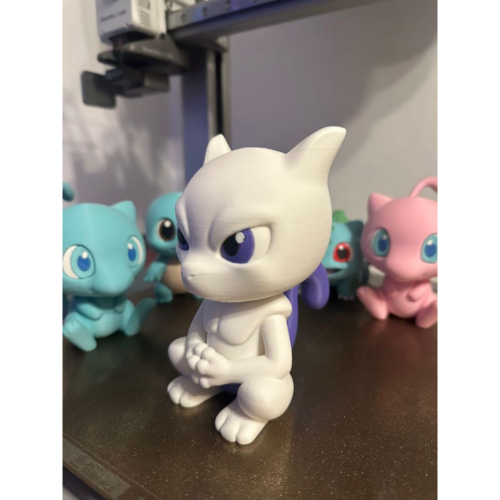 Mô Hình Mewtwo Chibi Pokemon Trang Trí Bàn Làm Việc, Bàn Học Bàn Máy Tính Quà Tặng Mewtwo Anime Dễ T