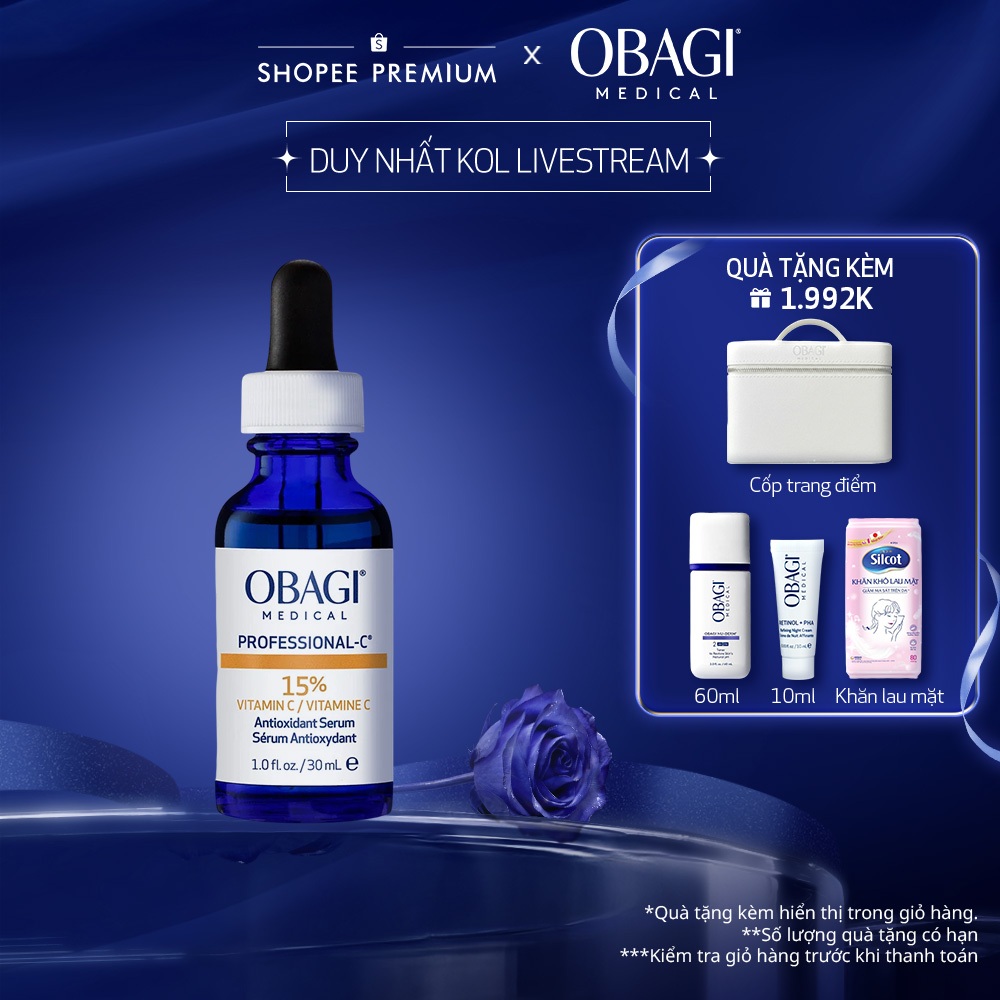 [Hannah x Obagi] Serum Vitamin C 15% Dưỡng Sáng Da & Chống Oxy Hóa Obagi Professional-C 30ml