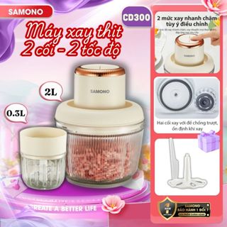 (BH 1 năm) Máy Xay Thịt Đa Năng Samono SW-CD300 , 2 Cối Thủy Tinh 300ml và 2.2 Lít, Công Suất 300W, xay ăn dặm cho bé
