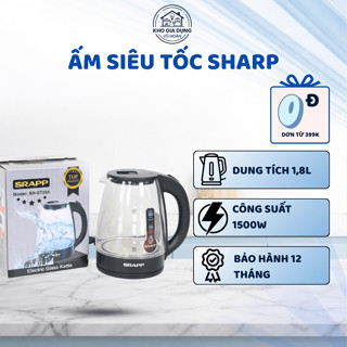 Ấm Đun Nước Siêu Tốc SRAPP 2L 1500W, Thủy Tinh Trong Suốt, Tự Ngắt Khi Sôi, Có Đèn LED