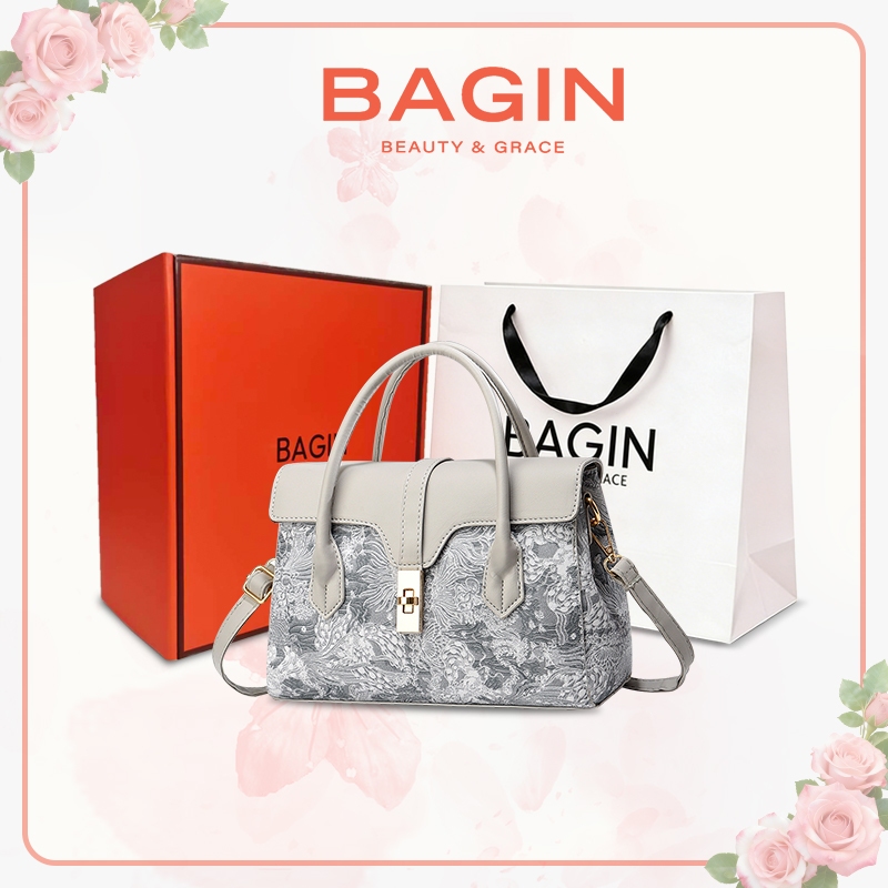 BAGIN Túi Đeo Vai BST Họa Tiết Thêu Tinh Xảo Cao Cấp Quà tặng Tặng Quà Tặng Cho Mẹ