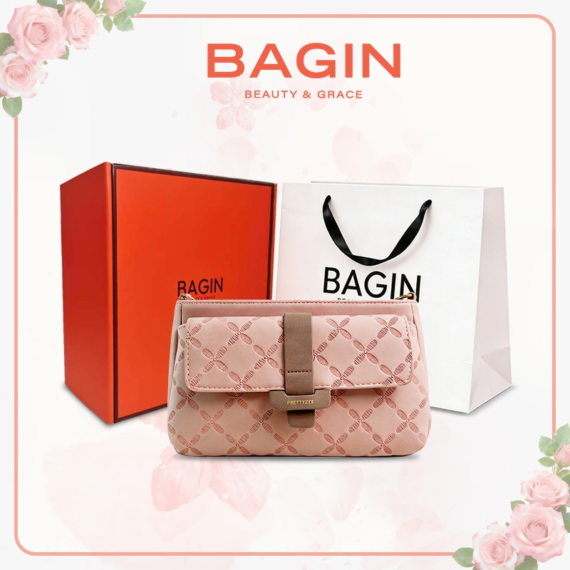 Bagin (NEW) Chất Da Cao Cấp Túi Đeo Chéo Nữ Hoa Văn Thời Thượng Chất Ngày Lễ Quà Tặng