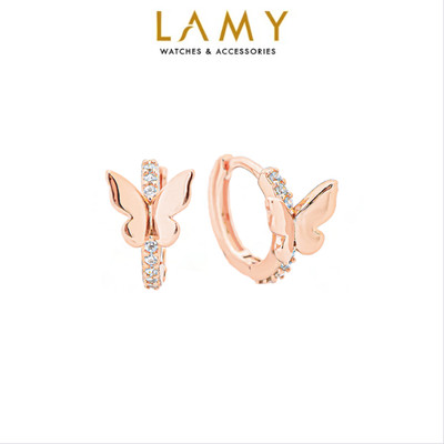 Khuyên tai nữ LAMY Stone Butterfly Earrings Rose Gold 3294