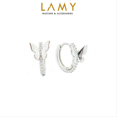Khuyên tai nữ LAMY Stone Butterfly Earrings Silver 3294