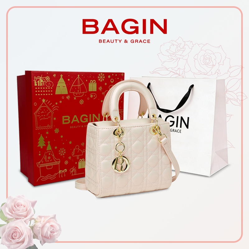 BAGIN Túi Xách Nữ  Da Cao Cấp Lấp Lánh Tặng Kèm Charm Dây Đeo Tặng Quà