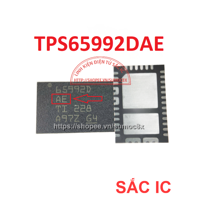 [TPS106] TPS65992DAERJKR 65992D 65992 ic nguồn trên bo mạch - Mới nguyên bản - Original NEW