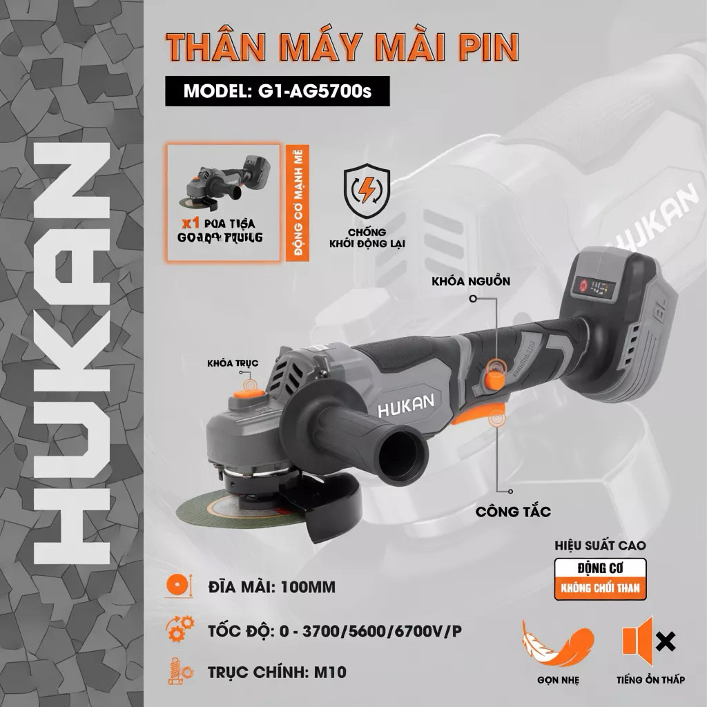 Thân máy mài pin hukan AG5700s