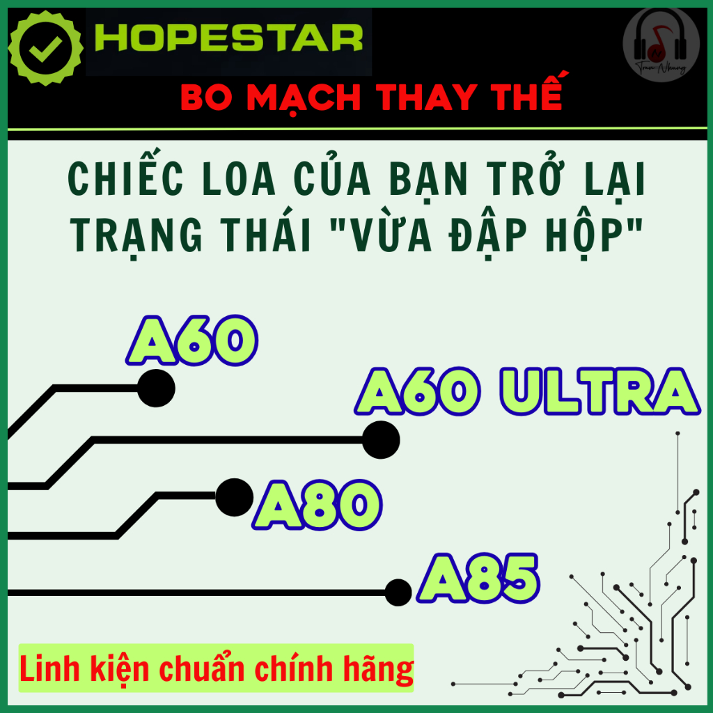 Bộ Linh Kiện, củ Loa Hopestar A80/ A85/A60/A60 Ultra/: Bo Mạch Chủ + Mạch Phím + Dãy LED RGB