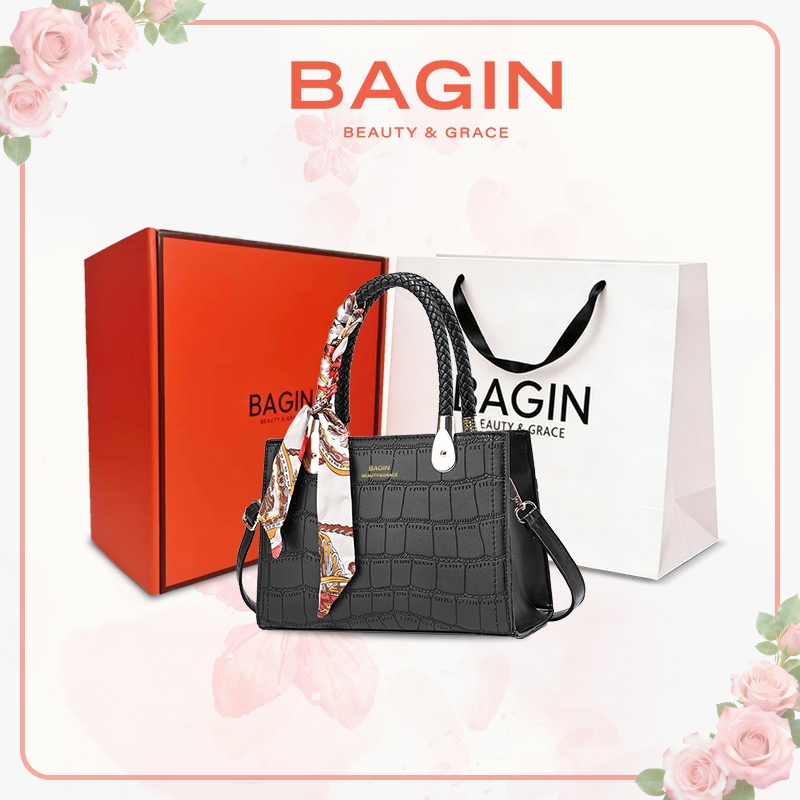 BAGIN Túi Đeo Vai Đa Thanh Lịch Cao Cấp - Tặng Đây Đeo Vai Khăn Lụa Tặng Tặng Cho Mẹ