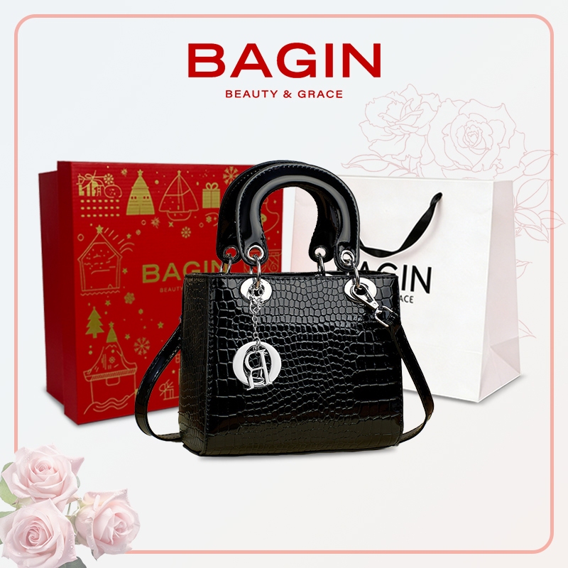 BAGIN Túi Quai Xách Nữ  Họa Tiết Da Cá Sấu Sang Trọng Túi Đi Tiệc Thanh Lịch Ngày