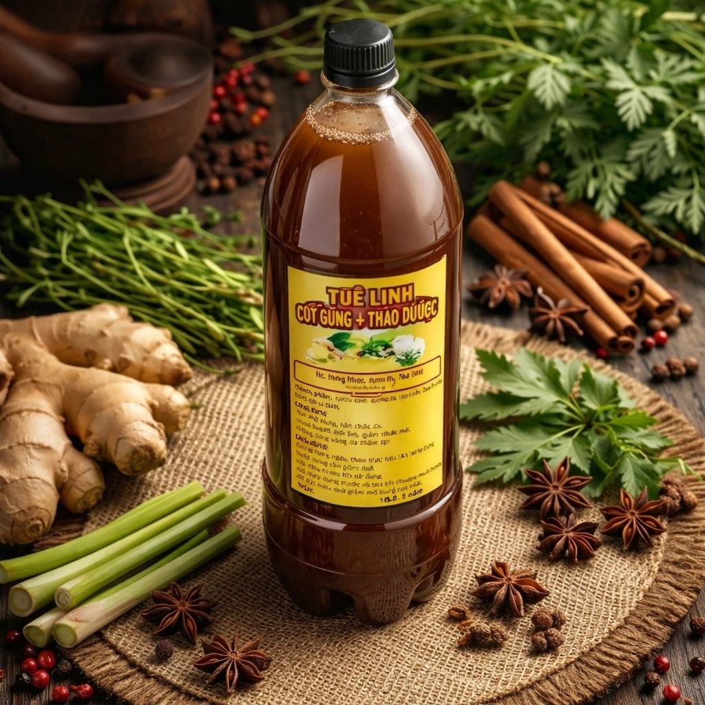 Cốt gừng thảo dược chai 1 lit