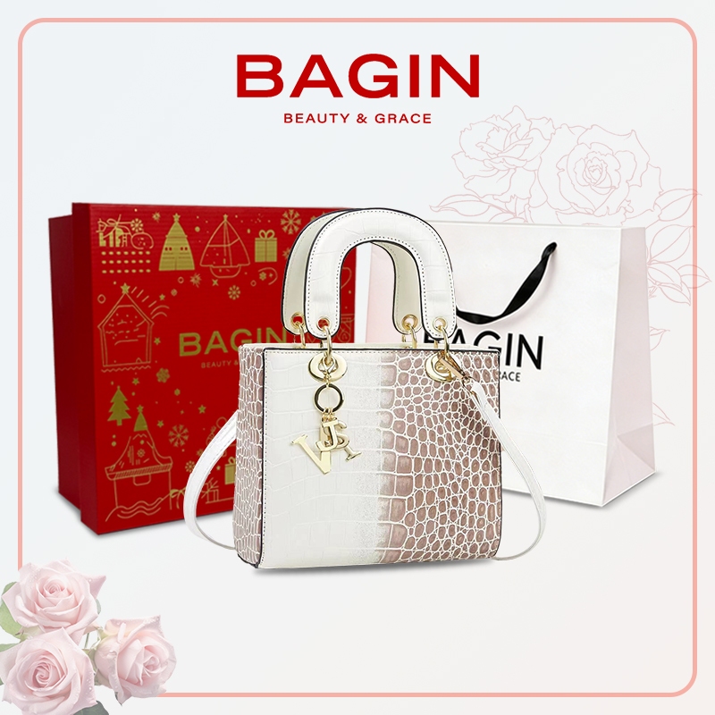 BAGIN Túi Vuông Nữ Himalaya Túi Quai Xách  Tặng Kèm Móc Khóa Quà Tặng Tặng