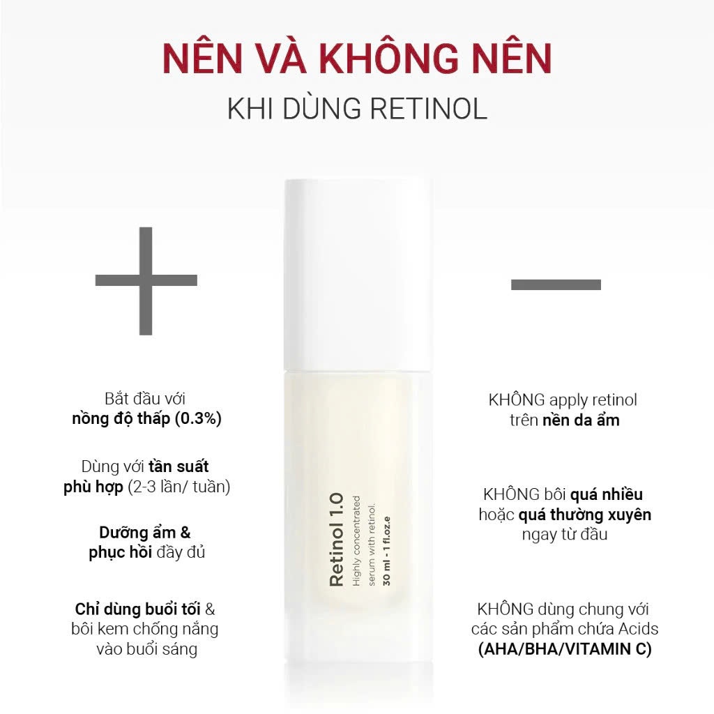 [New Version] Tinh chất Fusion Retinol Dành Cho Da Dầu Mụn 1.0 ( 30ml ) 0.3% Retinol