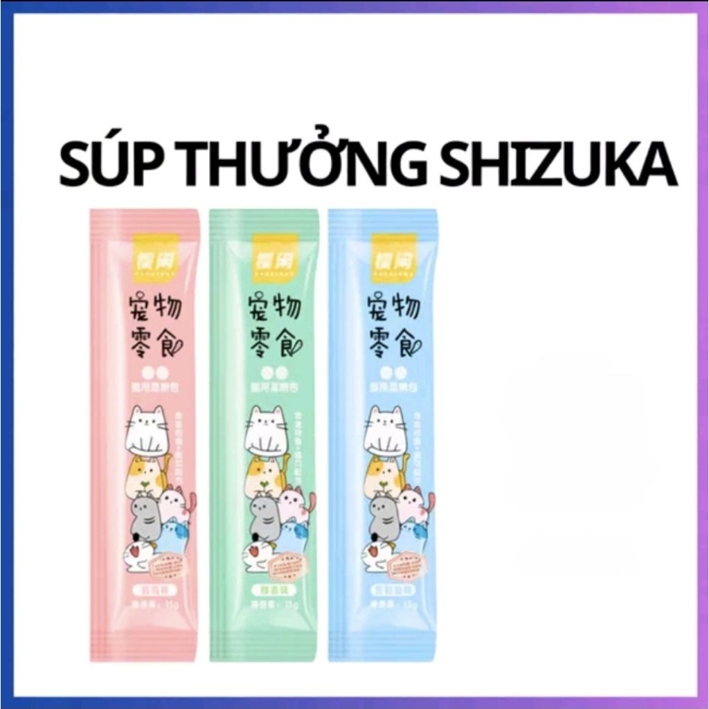[ 1 Thanh Vị Ngẫu Nhiên ] Súp thưởng cho mèo thanh 15gr thơm ngon, dinh dưỡng.