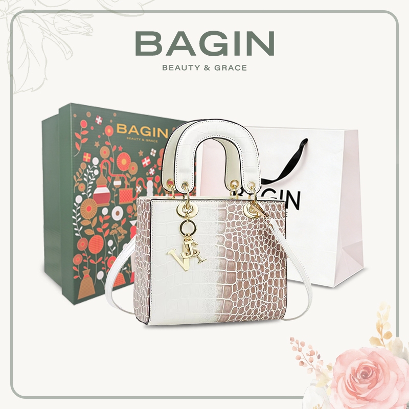 BAGIN Túi Vuông Nữ Himalaya Túi Quai Xách  Tặng Kèm Móc Khóa Quà Tặng Tặng Cho Mẹ