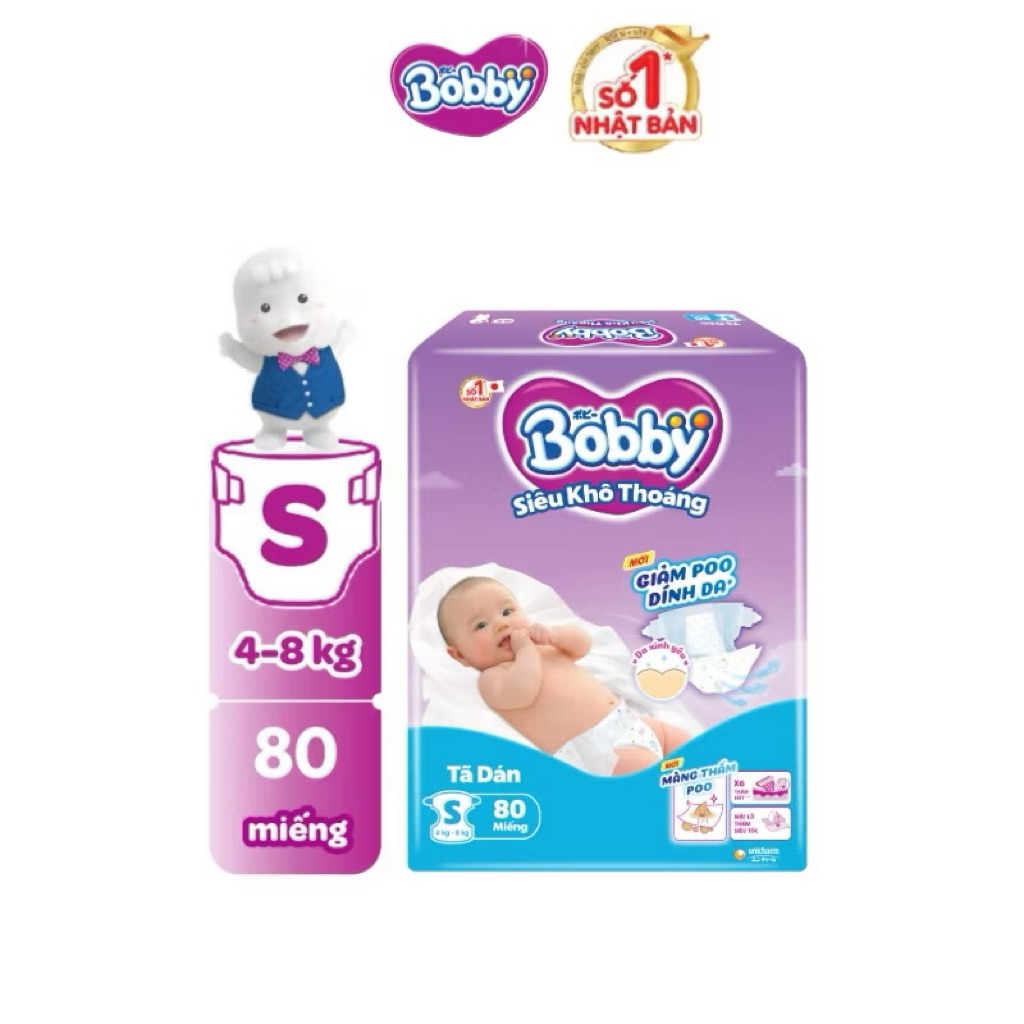 TÃ DÁN BOBBY COTTON SOFT 3MM. XS70+4,  S80+2, M76 DATE 2030