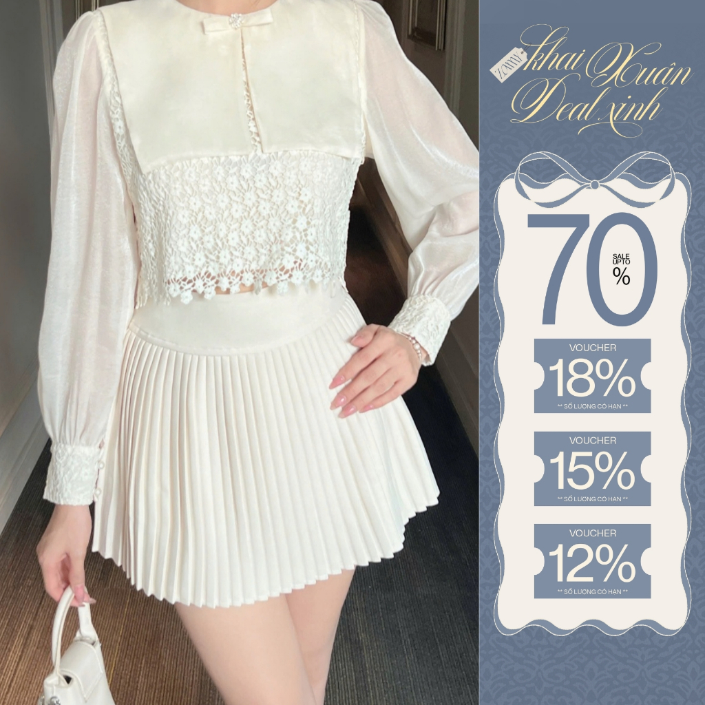 ZAMY SHOP - CV TK xếp ly nhỏ chân váy xếp ly nữ, chân váy hack dáng, váy nữ 2025 mẫu mới