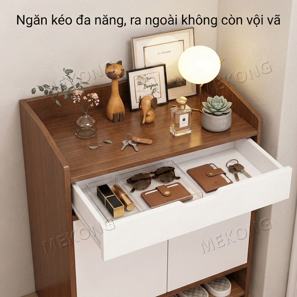MK Tủ Đựng Giày Dép Gỗ MDF Chống Bụi, Kệ Để Giày Nhiều Ngăn Kín Cáo Tiện Ích | BigBuy360 - bigbuy360.vn