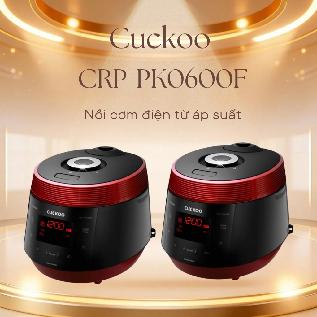 Nồi cơm điện tử áp suất Cuckoo 1.08 lít CRP-PK0600F