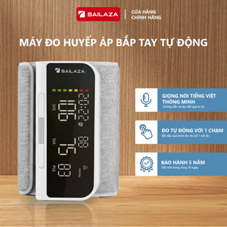 Máy đo huyết áp bắp tay không dây Sailaza AOJ33A, giọng nói tiếng Việt, pin sạc, bảo hành 5 năm