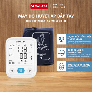 Máy đo huyết áp tự động chính hãng Sailaza ARM30G2, giọng đọc tiếng Việt, bảo hành 5 năm