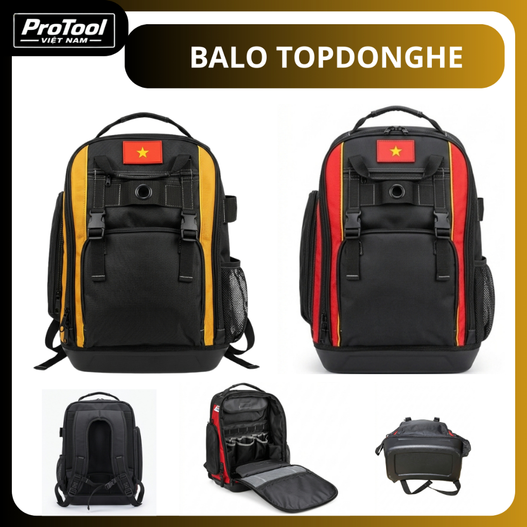 Balo đồ nghề EASEMAN cao cấp Balo đựng đồ nghề cơ khí sửa chữa điện nước, camera, thạch cao đế nhựa 